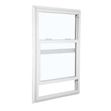 RELIABILT 105 Series New Construction 35-1/2-in x 35-1/2-in x 2-5/8-in Jamb White Vinyl Low-e Argon Single Hung Window with Grids Half Screen Included