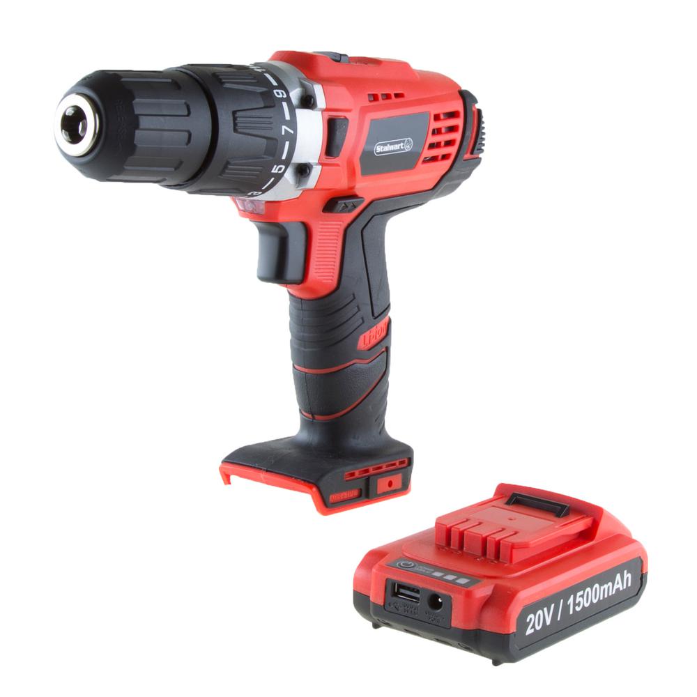 20-Volt Lithium Ion 1/2 in. 2 Speed Hammer Drill Set - Super Arbor