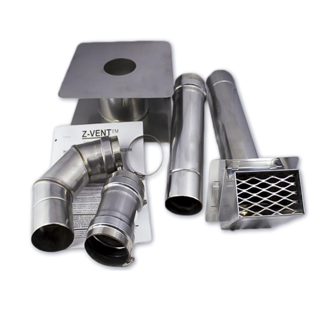 3 in. x 1 in. Horizontal Stainless Steel Venting Kit - Super Arbor