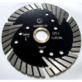 Whirlwind USA 4 in. Turbo 6-Teeth Segmented Diamond Saw Blade Granite Marble Concrete Cutting
