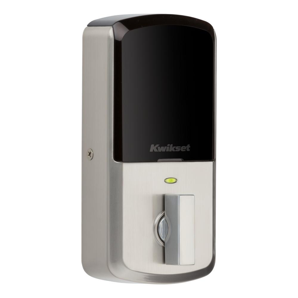 Aura Satin Nickel Single Cylinder Electronic Bluetooth Keypad Smart Lock Deadbolt featuring SmartKey Security - Super Arbor