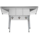 Freestanding Stainless Steel 54 in. 2-Hole Triple Bowl Commercial Kitchen Sink