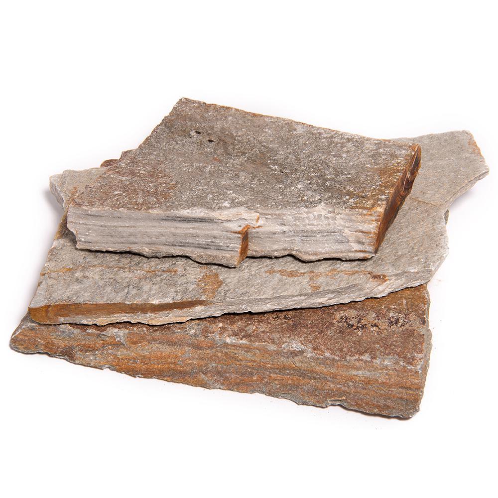 16 in. x 12 in. x 2 in. 120 sq. ft. Mexican Rose Natural Flagstone for Landscape, Gardens and Pathways - Super Arbor