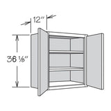 allen + roth Aveley 27-in W x 36.125-in H x 12-in D Linen Maple Door Wall Semi-Custom Cabinet