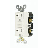 20 Amp 125-Volt Duplex Self-Test SmartlockPro Tamper Resistant AFCI/GFCI Dual Function Outlet, White - Super Arbor