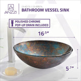 Tara Deco-Glass Vessel Sink in Emerald Burst - Super Arbor