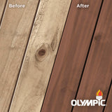 Olympic Maximum 5 gal. Dark Mahogany Semi-Transparent Exterior Stain and Sealant in One - Super Arbor