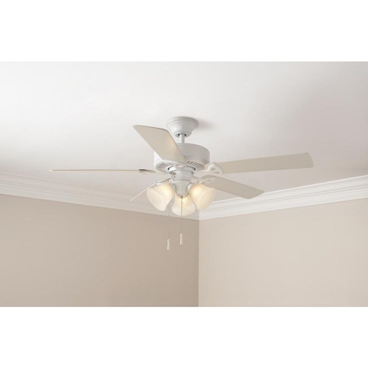 3-Light White Alabaster Glass LED Ceiling Fan Light Kit