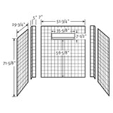 36 in. x 65 in. x 72 in. 5-piece Easy Up Adhesive Alcove Shower Surround in White