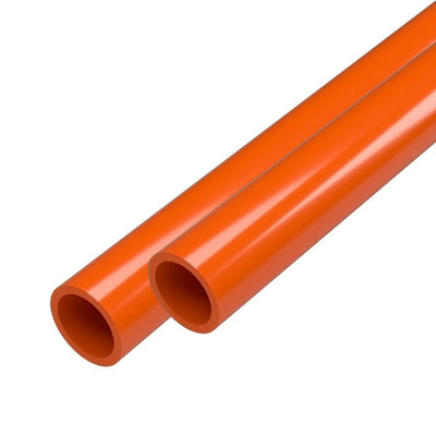 3/4 in. x 5 ft. Orange Furniture Grade Schedule 40 PVC Pipe (2-Pack) - Super Arbor