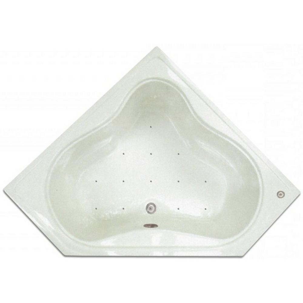 4.48 ft. Corner Drop-In Air Bath Tub in White - Super Arbor