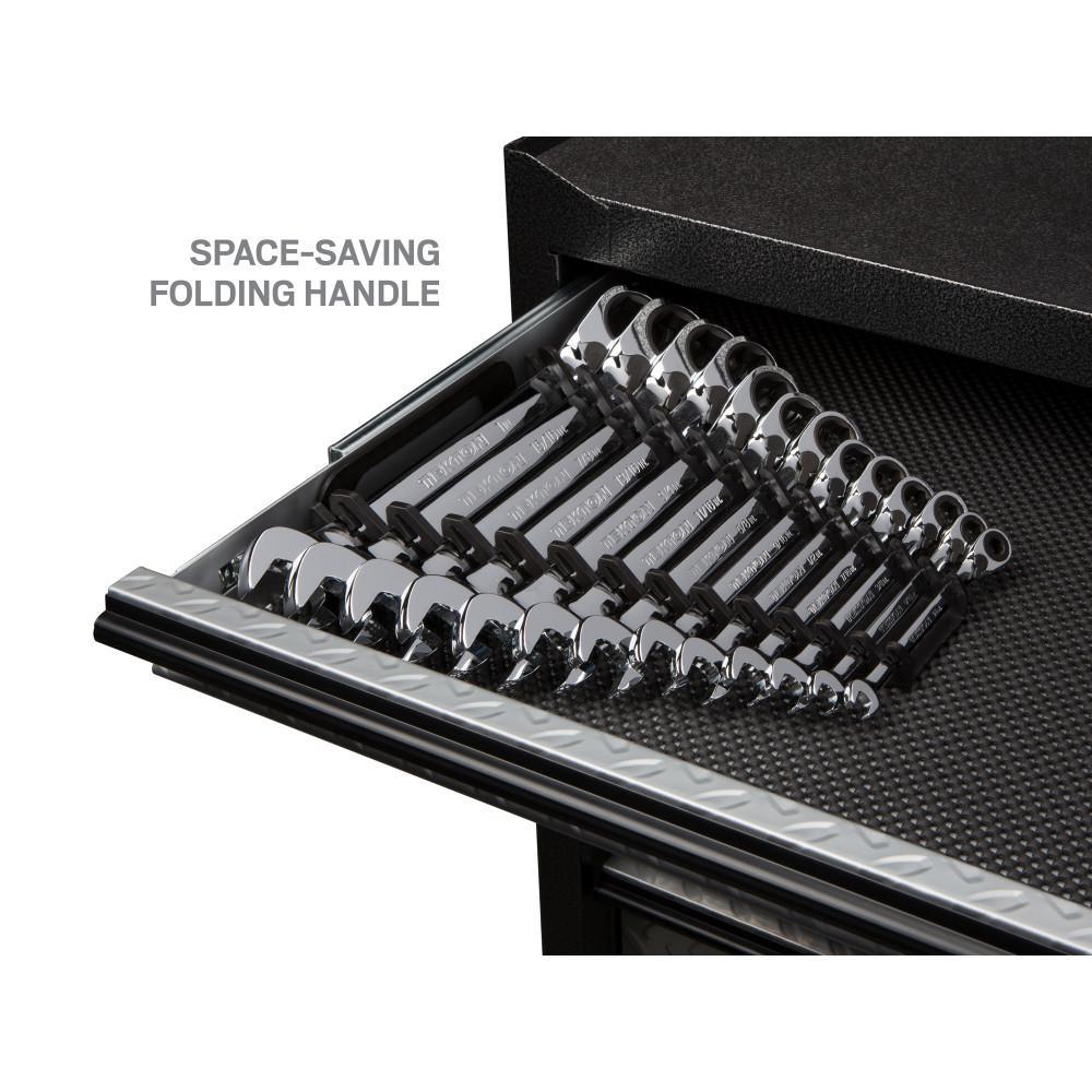 1/4 in. to 1 in. Reversible Ratcheting Combination Wrench Set Keeper (13-Piece) - Super Arbor