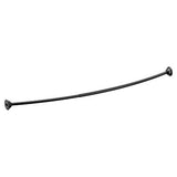 Moen 54-in to 72-in Matte Black Fixed Single Curve Shower Rod