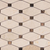 MSI Valencia Blend Elongated Octagon 12 in. x 12 in. x 10 mm Polished Marble Mesh-Mounted Mosaic Tile (10 sq. ft. / case)