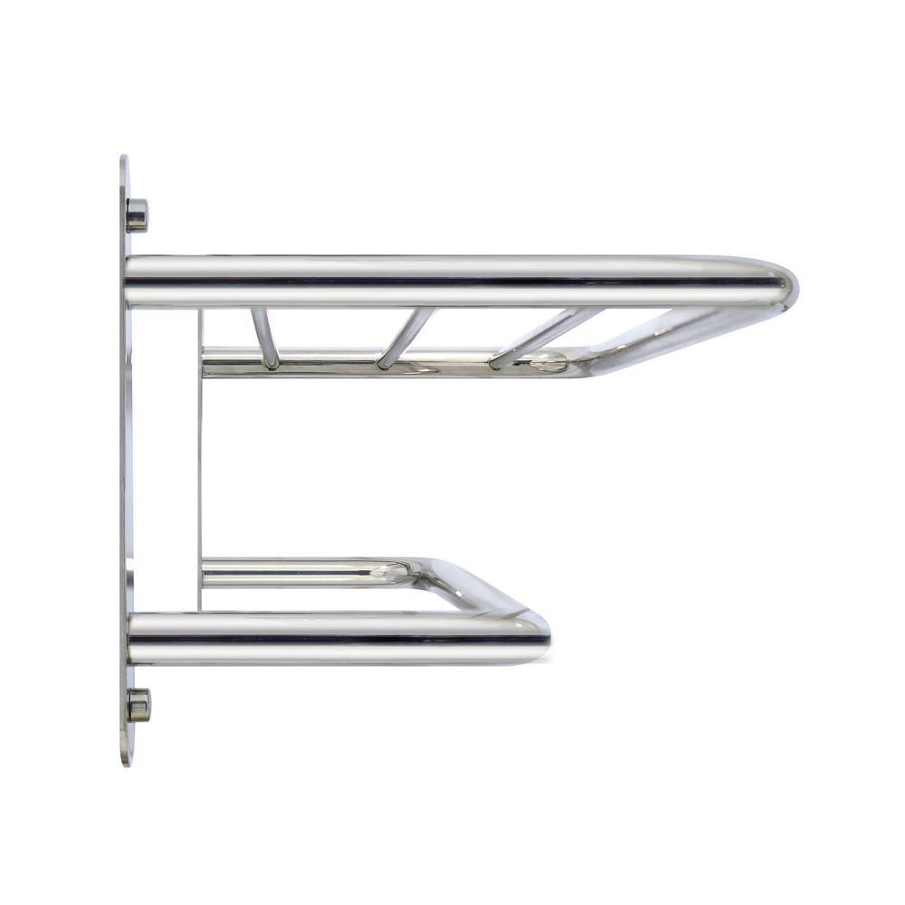 Hotel Grade 24 in. Wall Mounted Towel Rack in Polished Chrome - Super Arbor