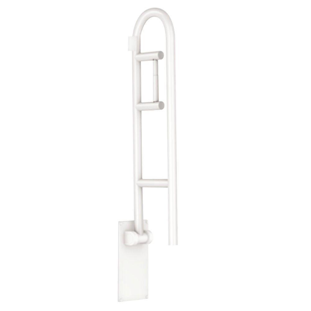 30 in. x 1-1/4 in. Flip-up Screw Grab Bar with Paper Holder in Peened Stainless Steel - Super Arbor