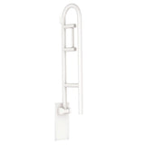 30 in. x 1-1/4 in. Flip-up Screw Grab Bar with Paper Holder in Peened Stainless Steel - Super Arbor