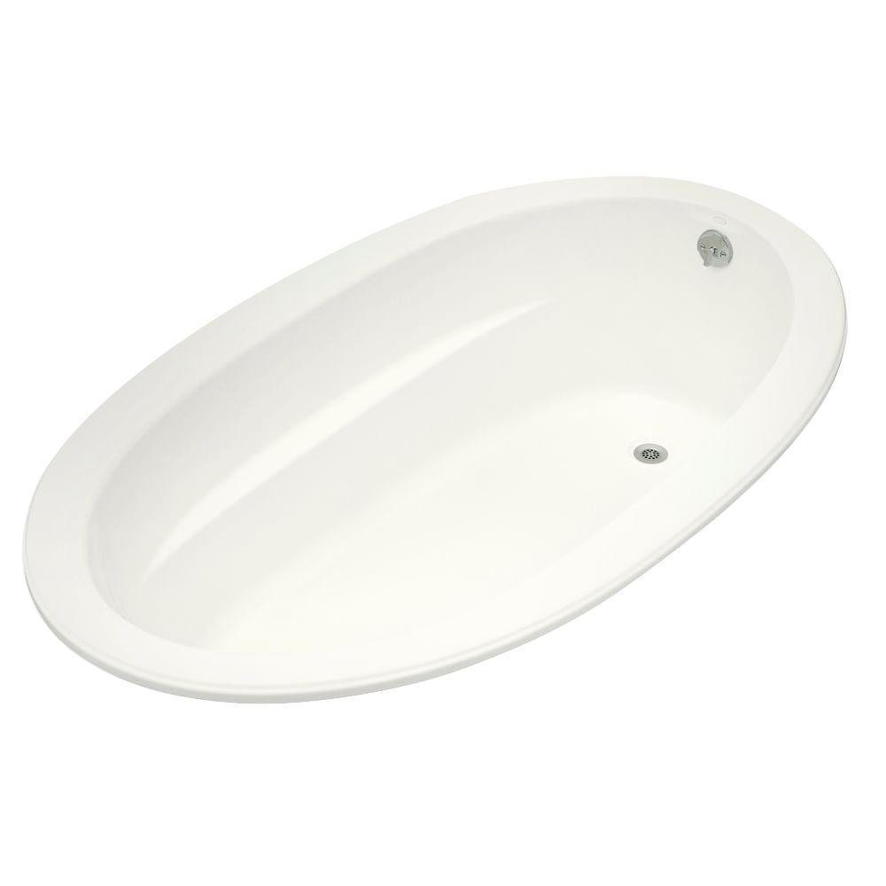 Sunward 6 ft. Reversible Drain Acrylic Soaking Tub in White - Super Arbor
