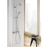 4-spray 5.375 in. Dual Shower Head and Handheld Shower Head in Chrome