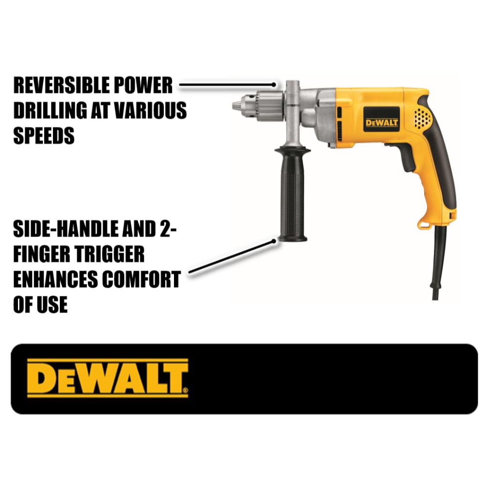 7.8 Amp Corded 1/2 in. Variable Speed Reversing Drill - Super Arbor