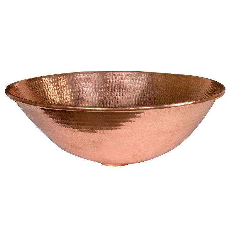 Premier Copper Products Oval Wired Rim Hammered Copper Vessel Sink in Polished Copper