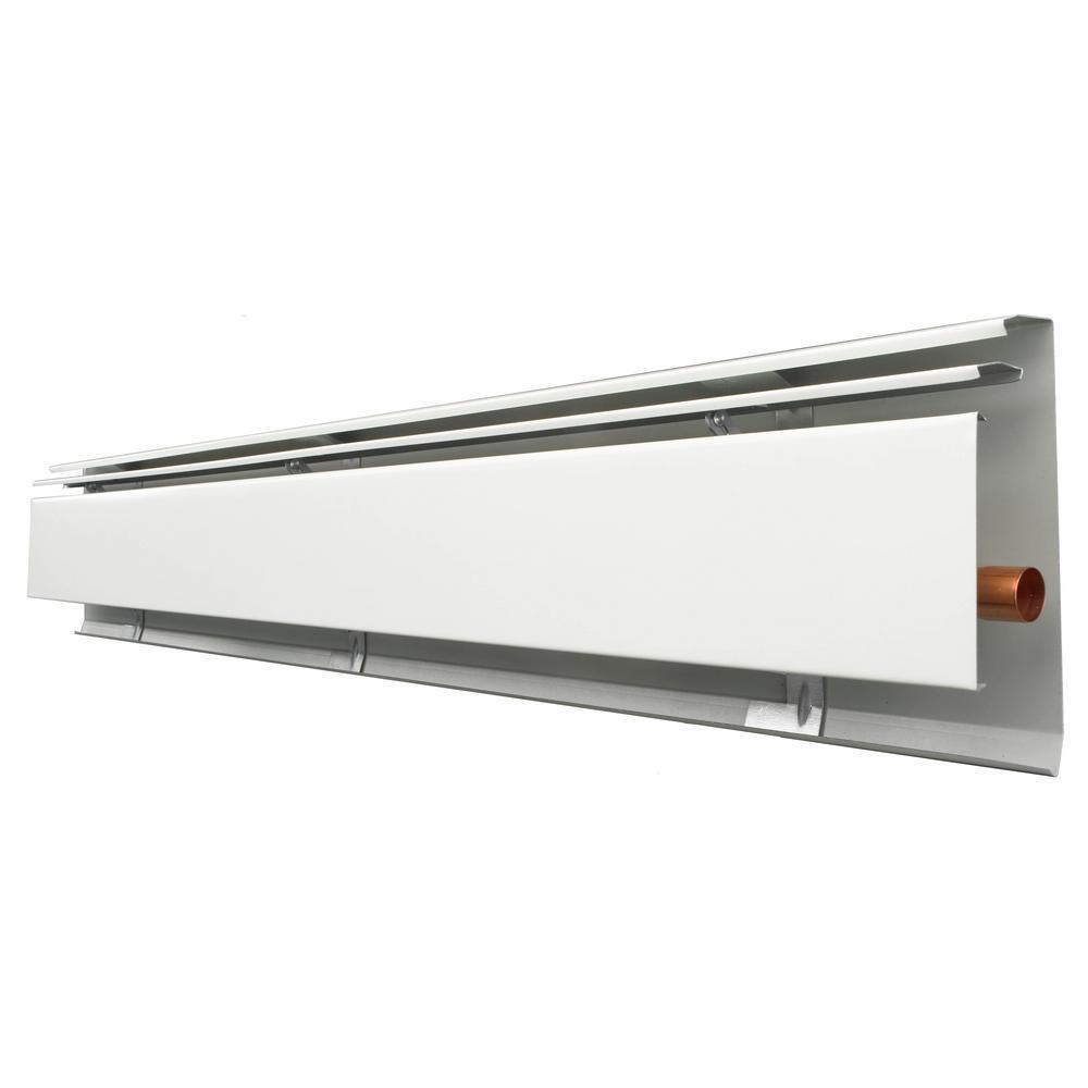 Fine/Line 30 3 ft. Hydronic Baseboard with Fully Assembled Element and Enclosure in Nu White - Super Arbor