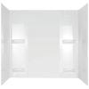 Pro-Series 60 in. W x 57 in. H Five Piece Glue Up Tub Surrounds in High Gloss White