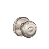 Georgian Satin Nickel Privacy Bed/Bath Door Knob (8-Pack) - Super Arbor