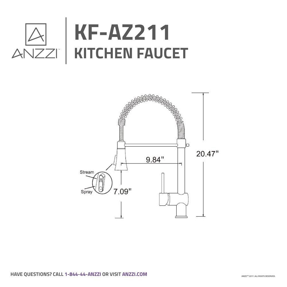 Carriage Single Handle Standard Kitchen Faucet in Brushed Nickel - Super Arbor