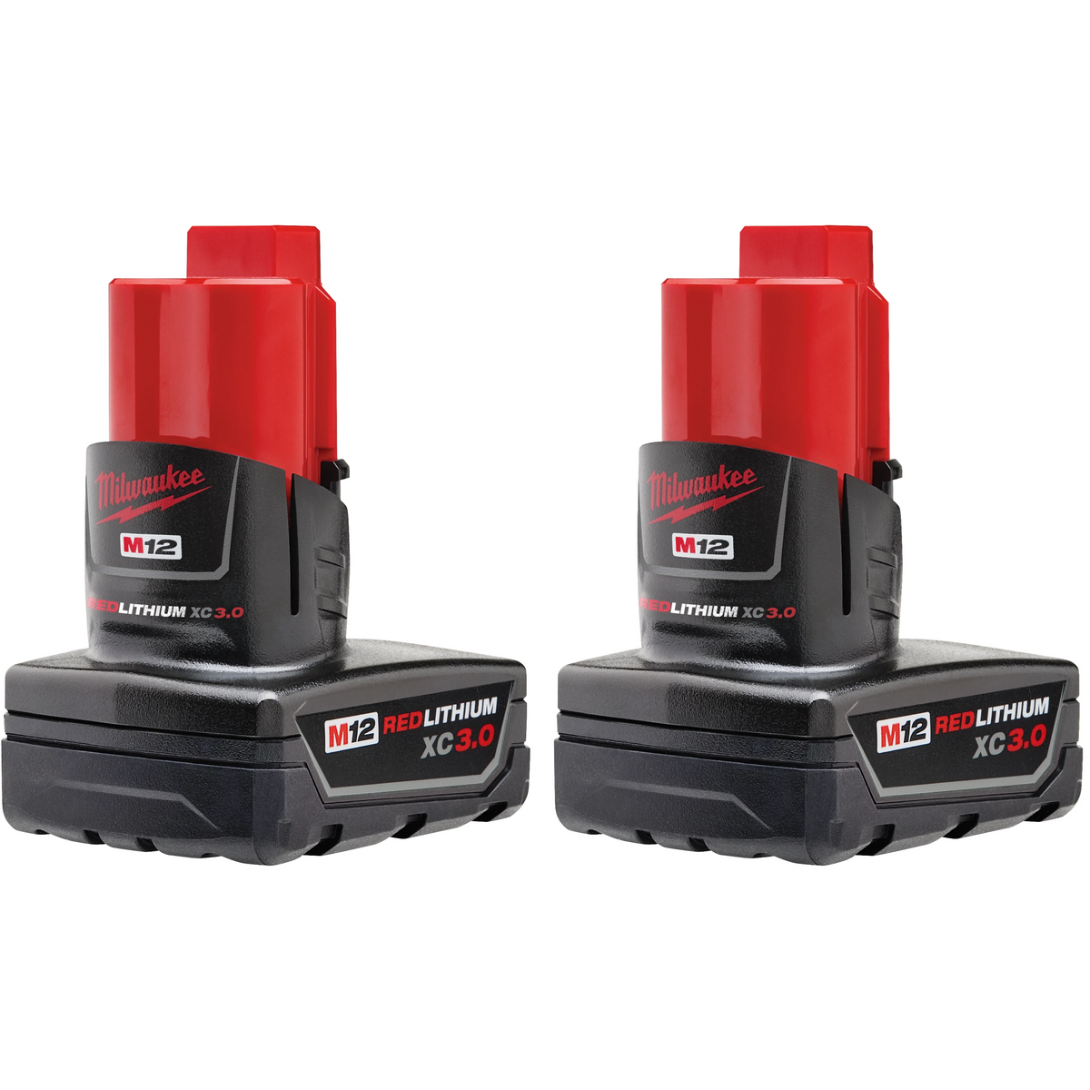 Milwaukee M12 12-Volt REDLITHIUM XC 3.0Ah Battery Pack (2-Pack) – 48-11-2412