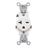20 Amp Commercial Grade Double-Pole Single Outlet, Light Almond - Super Arbor