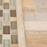 Jeffrey Court Brick Medley 12 in. x 12 in. x 9 mm Honed Travertine Mosaic Floor and Wall Tile