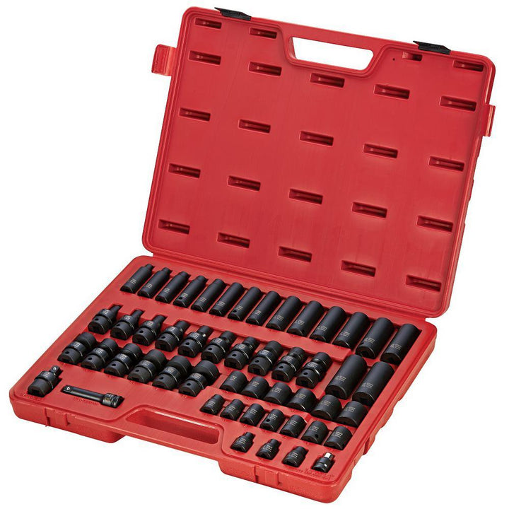 SUNEX TOOLS 3/8 in. Dr. Metric Impact Socket Set (51-Piece) - Super Arbor