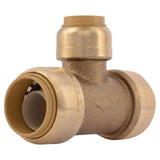 SharkBite 3/4-in Push-to-Connect x 3/4-in Push-to-Connect x 1/2-in dia Reducing Tee Push Fitting