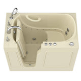 HD Series 46 in. Left Drain Quick Fill Walk-In Whirlpool and Air Bath Tub with Powered Fast Drain in White - Super Arbor