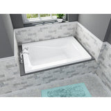 Green Tea 5 ft. x 42 in. Reversible Drain Soaking Bathtub in White - Super Arbor