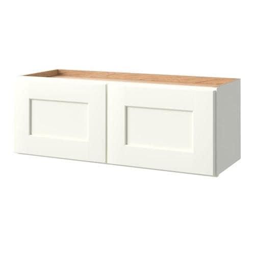 allen + roth Aveley 33-in W x 12.125-in H x 12-in D Linen Maple Door Wall Semi-Custom Cabinet