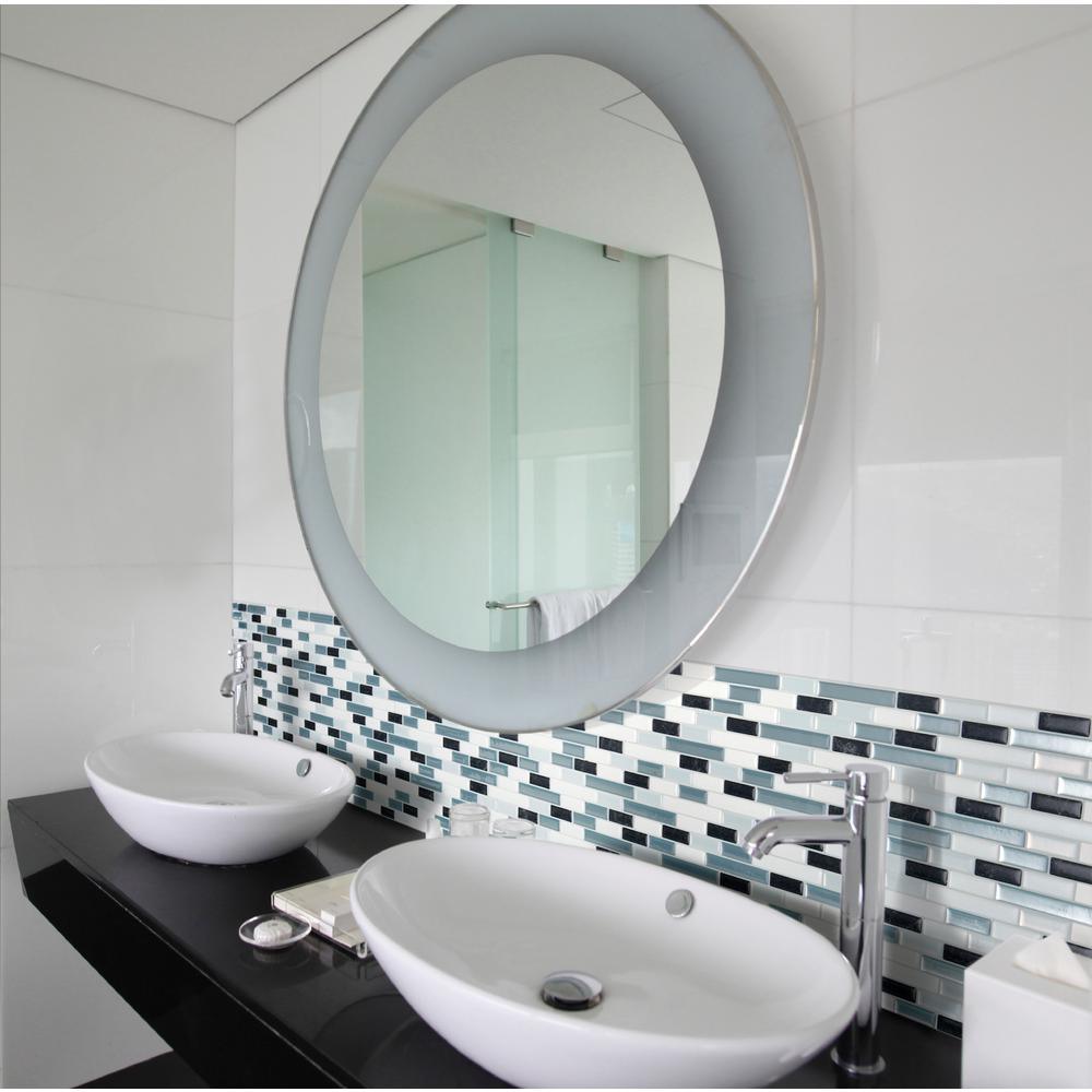 Muretto Brina Multi 10.20 in. W x 9.10 in. H Peel and Stick Decorative Mosaic Wall Tile Backsplash (4-Pack) - Super Arbor