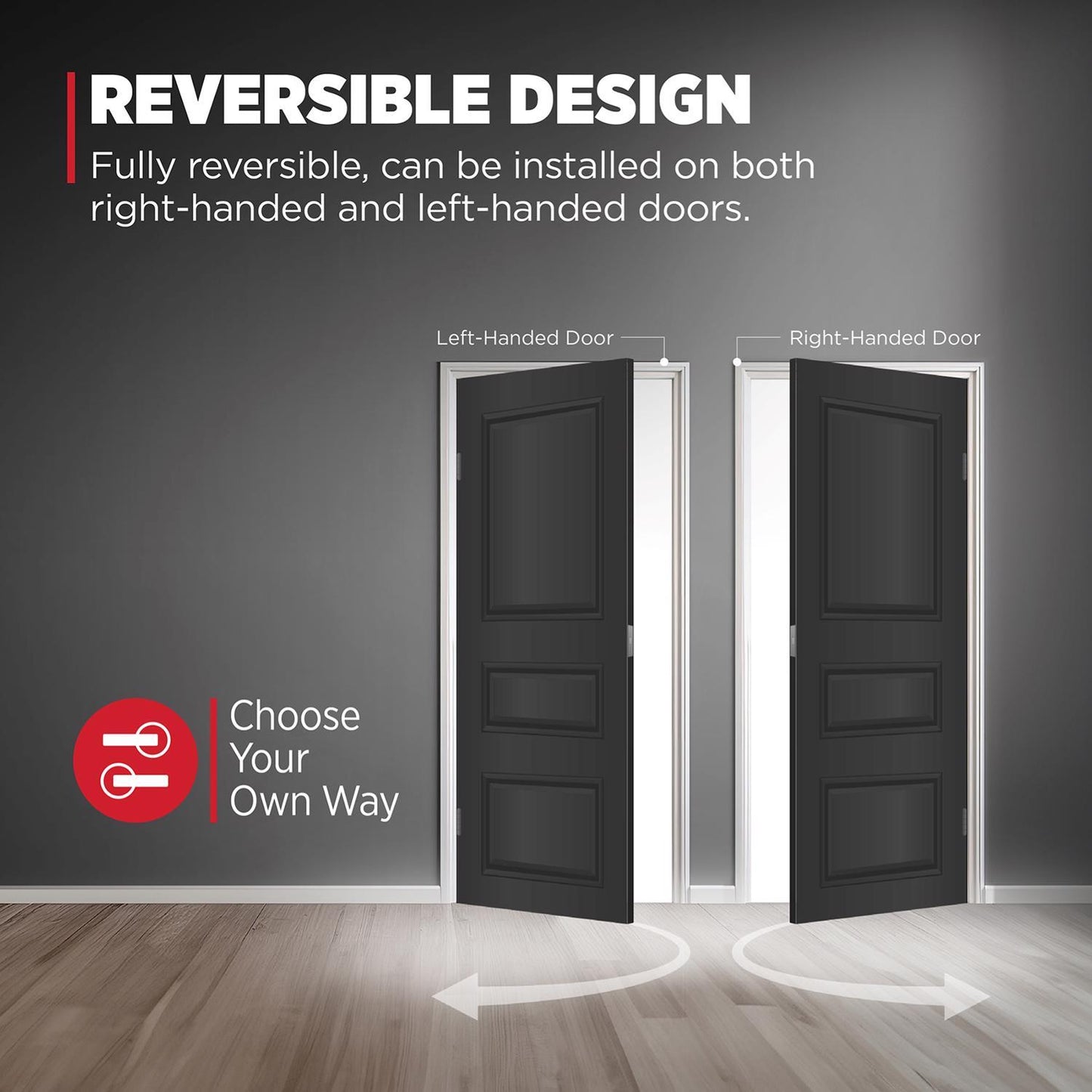 Kwikset Balboa Satin Nickel Privacy Lever, Right or Left Handed