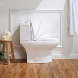 Beck 2-Piece 1/1.6 GPF Dual Flush Elongated Toilet in White, Seat Included - Super Arbor