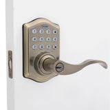 Satin Nickel Keypad Electronic Door Lever Entry Lock - Super Arbor