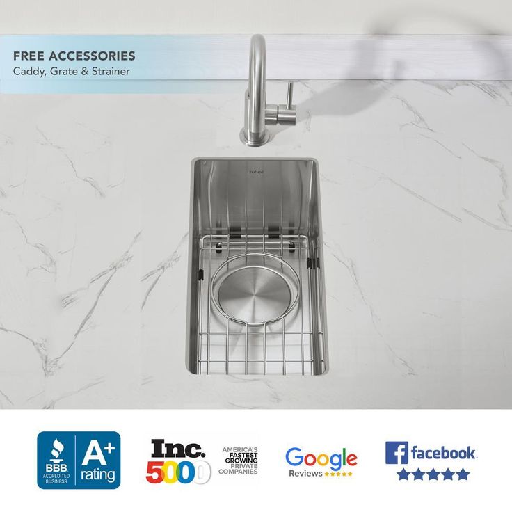 10 in. by 18 in. Modena Undermount Wet Bar Sink Kit Stainless Steel 16-Gauge Tight Radius