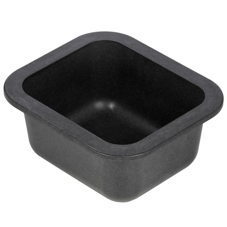 Undermount Solid Surface 13.4 in. 0-Hole Single Bowl Bar Sink in Black Galaxy