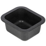 Undermount Solid Surface 13.4 in. 0-Hole Single Bowl Bar Sink in Black Galaxy