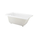 Voltaire 60 x 30 in. Acrylic Left-Hand Drain with Integral Tile Flange Rectangular Drop-in Bathtub in White - Super Arbor