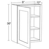 Home Decorators Collection Grayson 9 in. W x 12 in. D x 30 in. H Assembled Plywood Wall Kitchen Cabinet in Pacific White with Soft Close