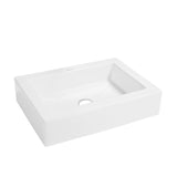 Swiss Madison Voltaire Ceramic Rectangle Vessel Sink in White