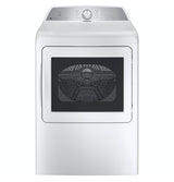 GE 7.4-cu ft Reversible Side-Swing Door Steam Cycle Gas Dryer, Diamond Gray, ENERGY STAR