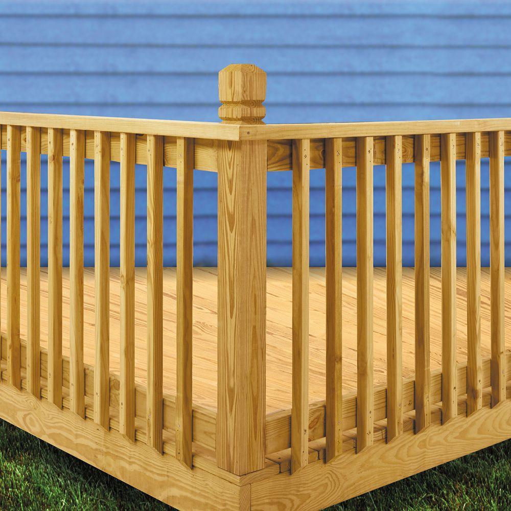 2 in. x 2 in. x 42 in. Wood Pressure-Treated Mitered 1-End B1E Baluster (16-Pack) - Super Arbor