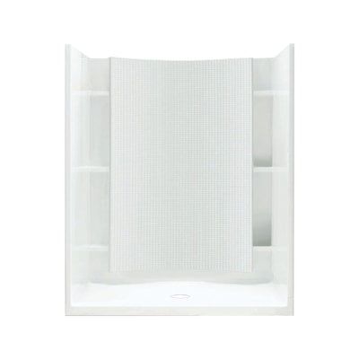 Sterling Accord White Vikrell Wall and Floor 4-Piece Alcove Shower Kit (Common: 36-in x 48-in; Actual: 77-in x 36-in x 48-in)